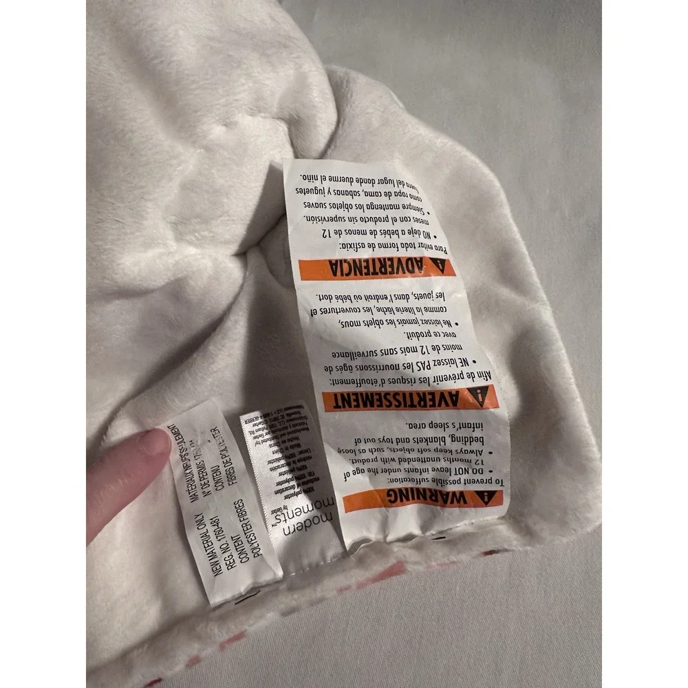 GERBER Modern Moments Baby Plush Gray Bunny‎ Lovey Floral Security Blanket